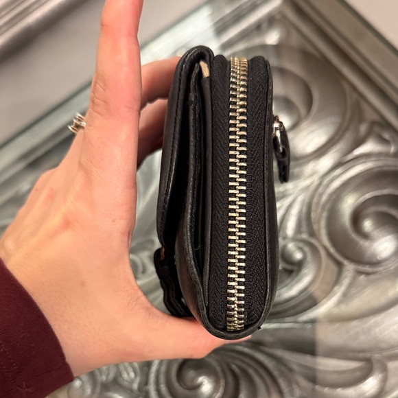 Vintage Juicy Couture Black 100% Cowhide Leather Women's Wallet - Picture 11 of 12